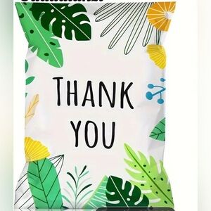 Tropical Thank You Polymailers- Set Of 20 10”X13”